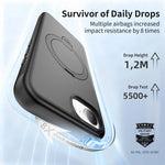 MagSafe Compatible Frosted Case with Metal Ring Stand for iPhone 17e