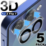 5-Pack Full-Cover 9H Tempered Glass Lens Film for Samsung Galaxy Z Flip 7
