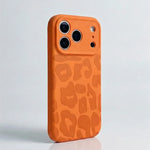 Frosted Leopard Print Silicone Case for iPhone 17 Series