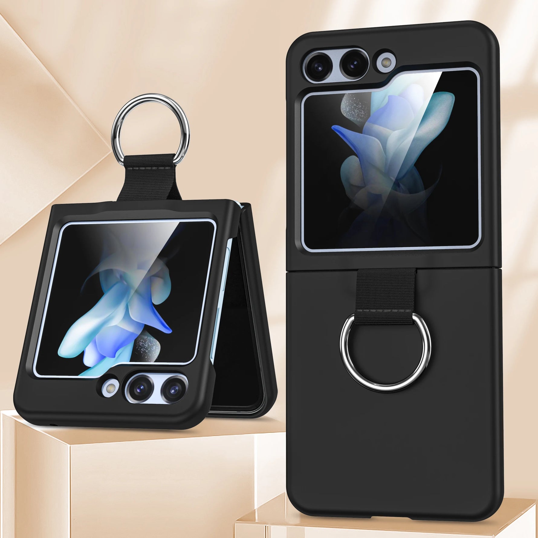 Samsung Galaxy Z Flip 6 Armor Case with Ring Holder and Matte Finish