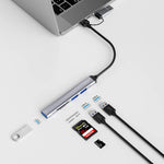 WiWU HB003 5-in-1 USB-C Hub with SD/TF Card Slot