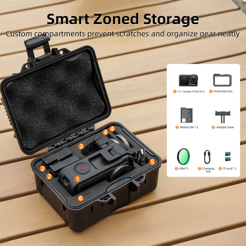 Waterproof Hard Case for DJI Action Cameras