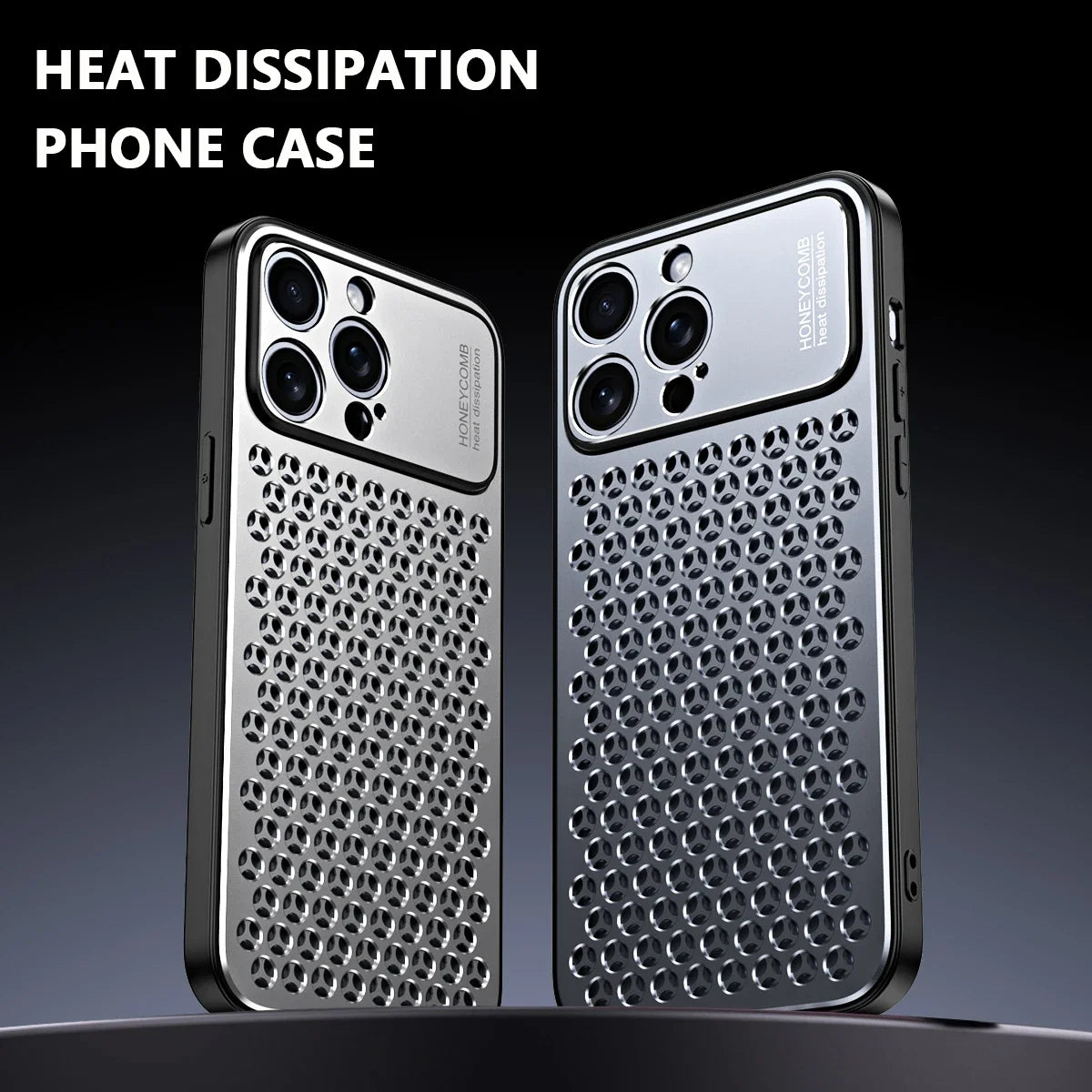 Luxury Honeycomb Metal Phone Case for iPhone 16 Series
