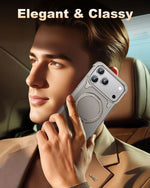 Leather Bumper Case with 360° Rotating Ring Stand for iPhone 18 Series