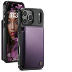 Protective Leather Back Wallet Case with RFID Shield for iPhone 17 Series