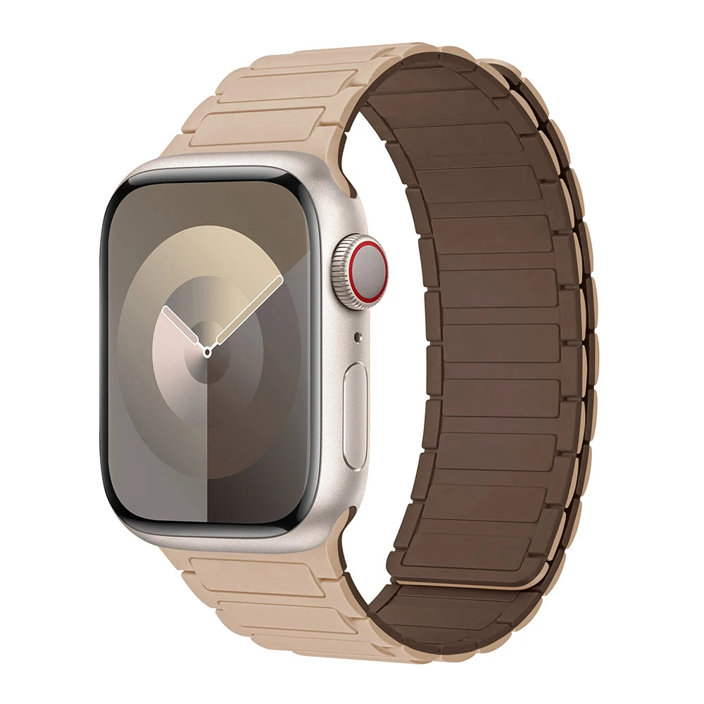 Silicone Replacement Strap with Magnetic Closure for Apple Watch