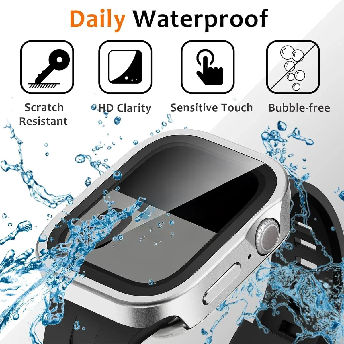 Durable Full-Coverage Metal Case for Apple Watch