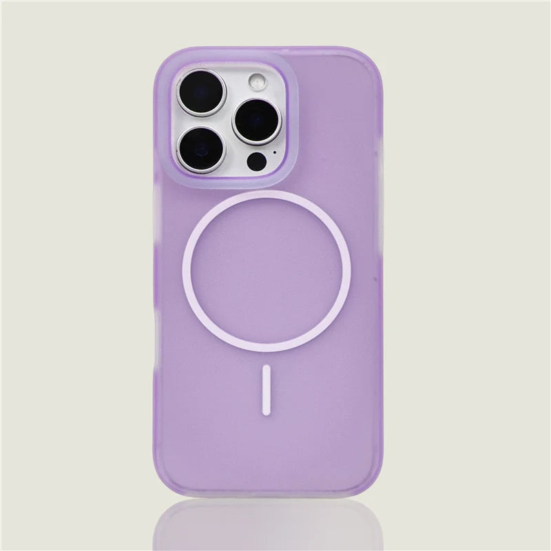 Translucent Frosted Liquid Silicone MagSafe Case for iPhone 16 Series