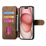 Premium 2-in-1 MagSafe Leather Case with Flip Card Holder for iPhone 17 Series