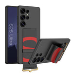 Shockproof Slim Case with Built-in Wristband for Samsung Galaxy S25 Ultra
