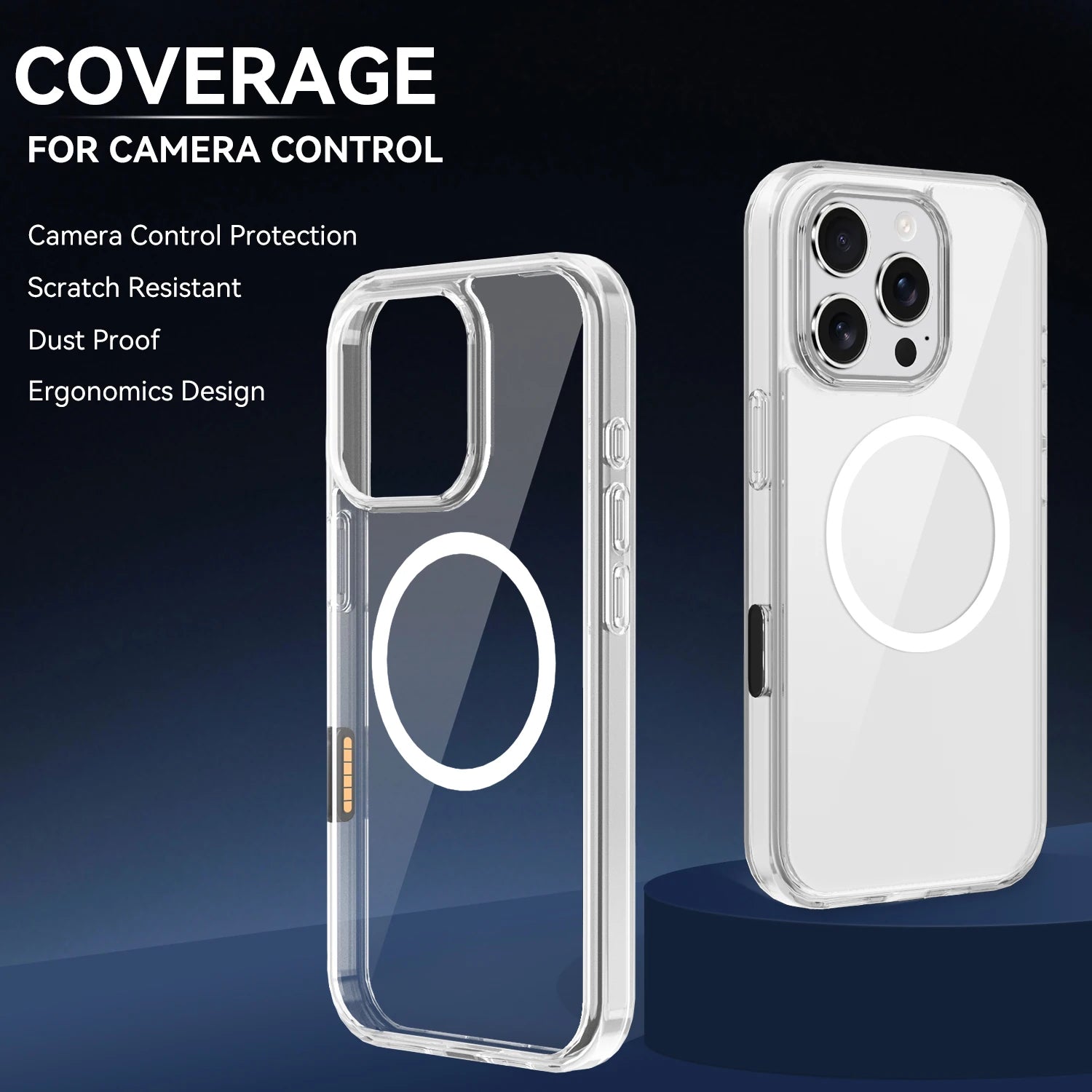 Durable Clear Acrylic MagSafe Case for iPhone 16 Series