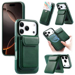 Shockproof Leather MagSafe Case with Detachable Card Holder for iPhone 17 Series