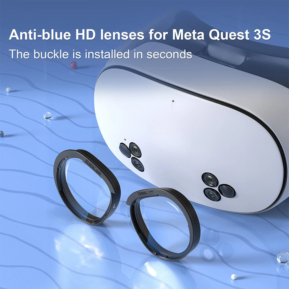 Anti-Blue Light & Anti-Fog VR Lenses for Meta Quest 3S