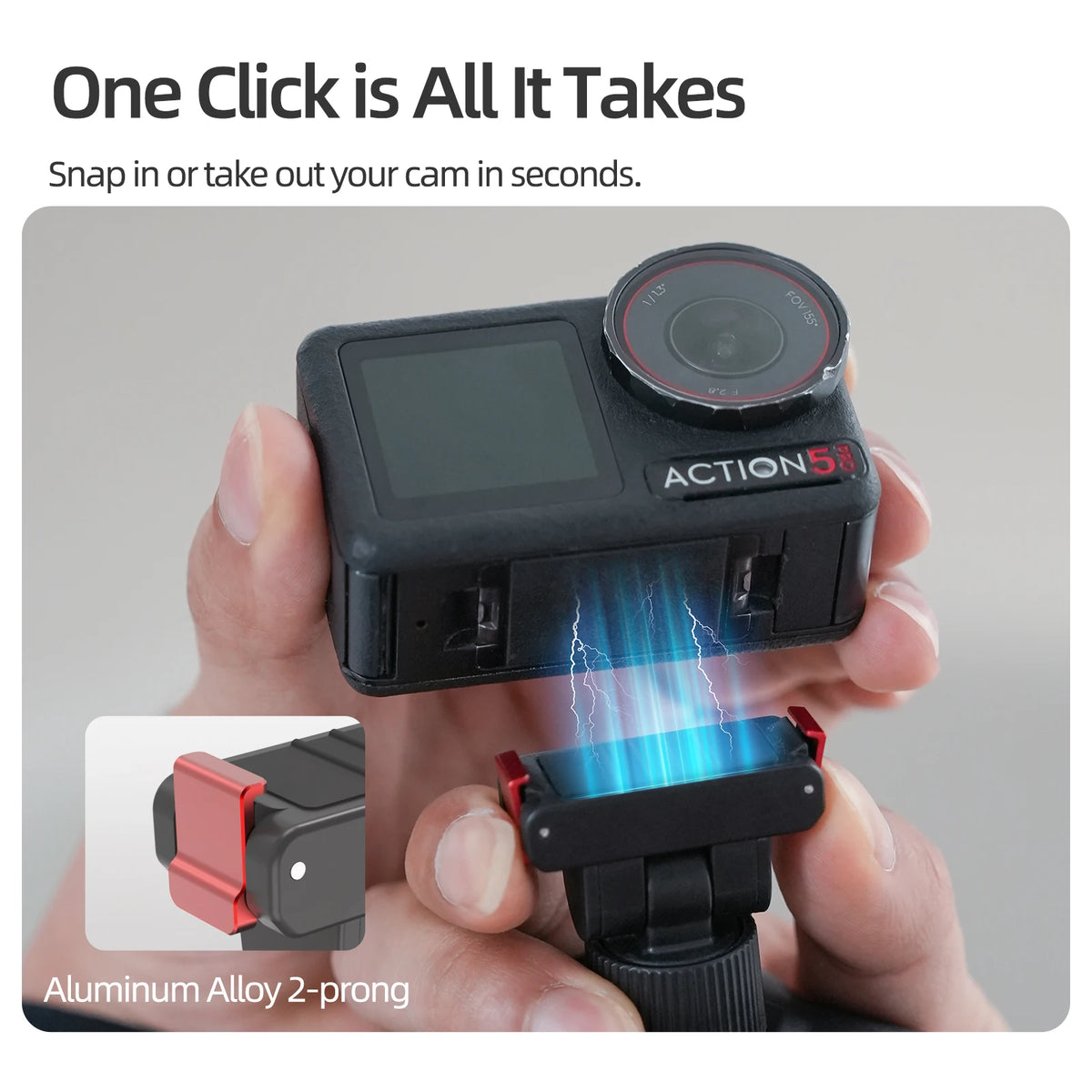 Magnetic Quick-Release Action Camera Mount Base for DJI Action Cameras