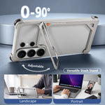 Aluminum TPU Kickstand Case with 90° Adjustable Metal Stand for Samsung Galaxy S26 Ultra
