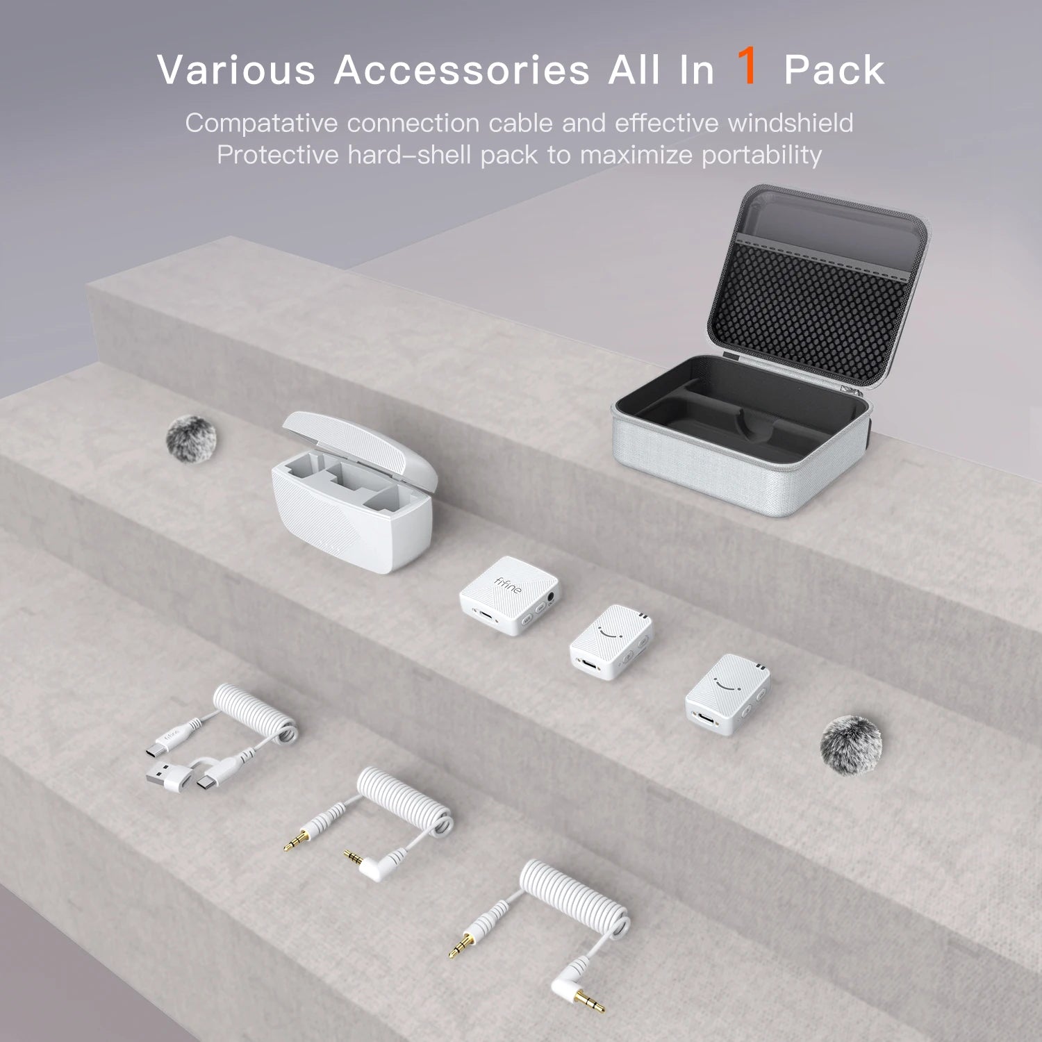 FIFINE M9W Dual Lavalier Wireless Microphone