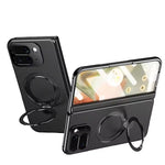 Google Pixel 10 Pro Fold Leather Magnetic Case with Ring Stand