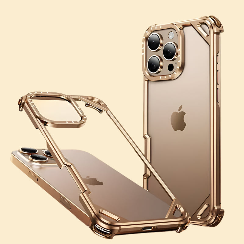 Ultra-Thin Aluminum Alloy Shockproof Metal Frameless Case for iPhone 16 Pro and iPhone 16 Pro Max