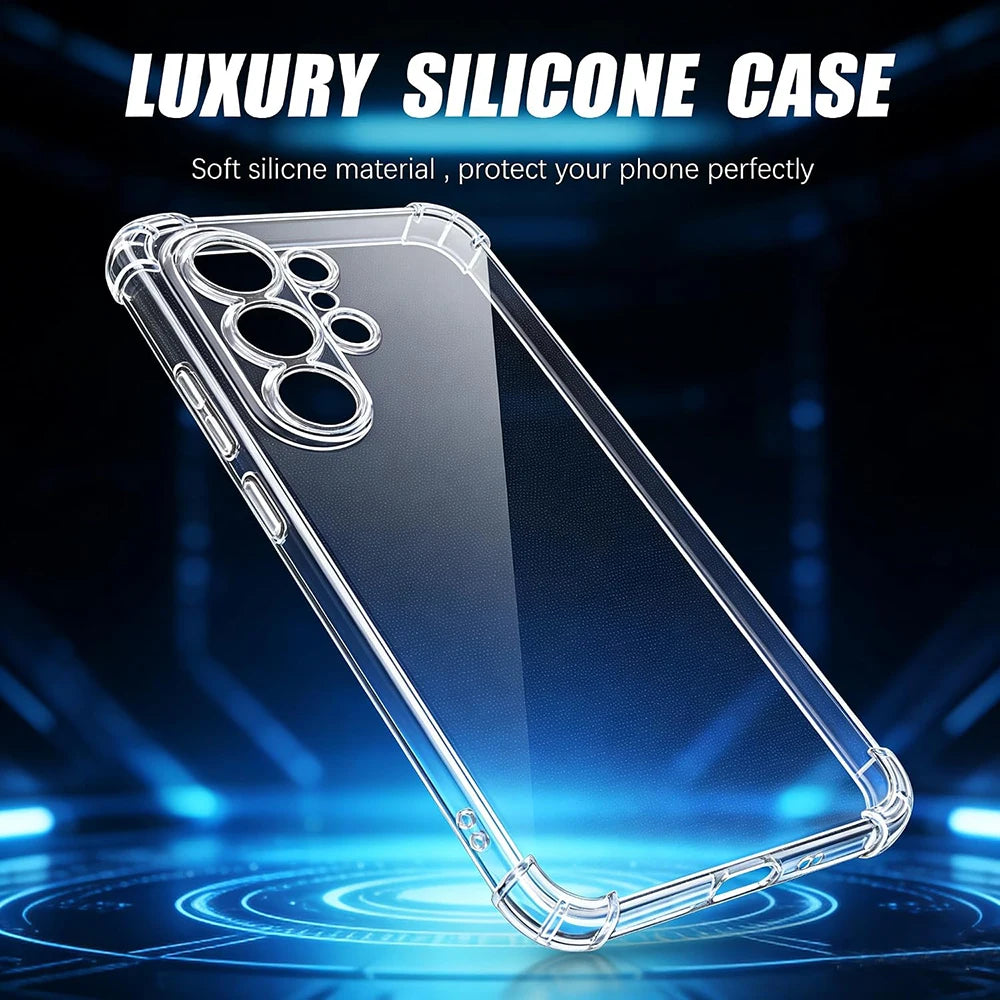 Ultra-Thin Shockproof Silicone Case with Airbag Corner Protection for Samsung Galaxy S26 Series