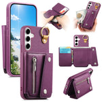 Zipper Wallet Leather Case with Ring Holder for Samsung Galaxy A36