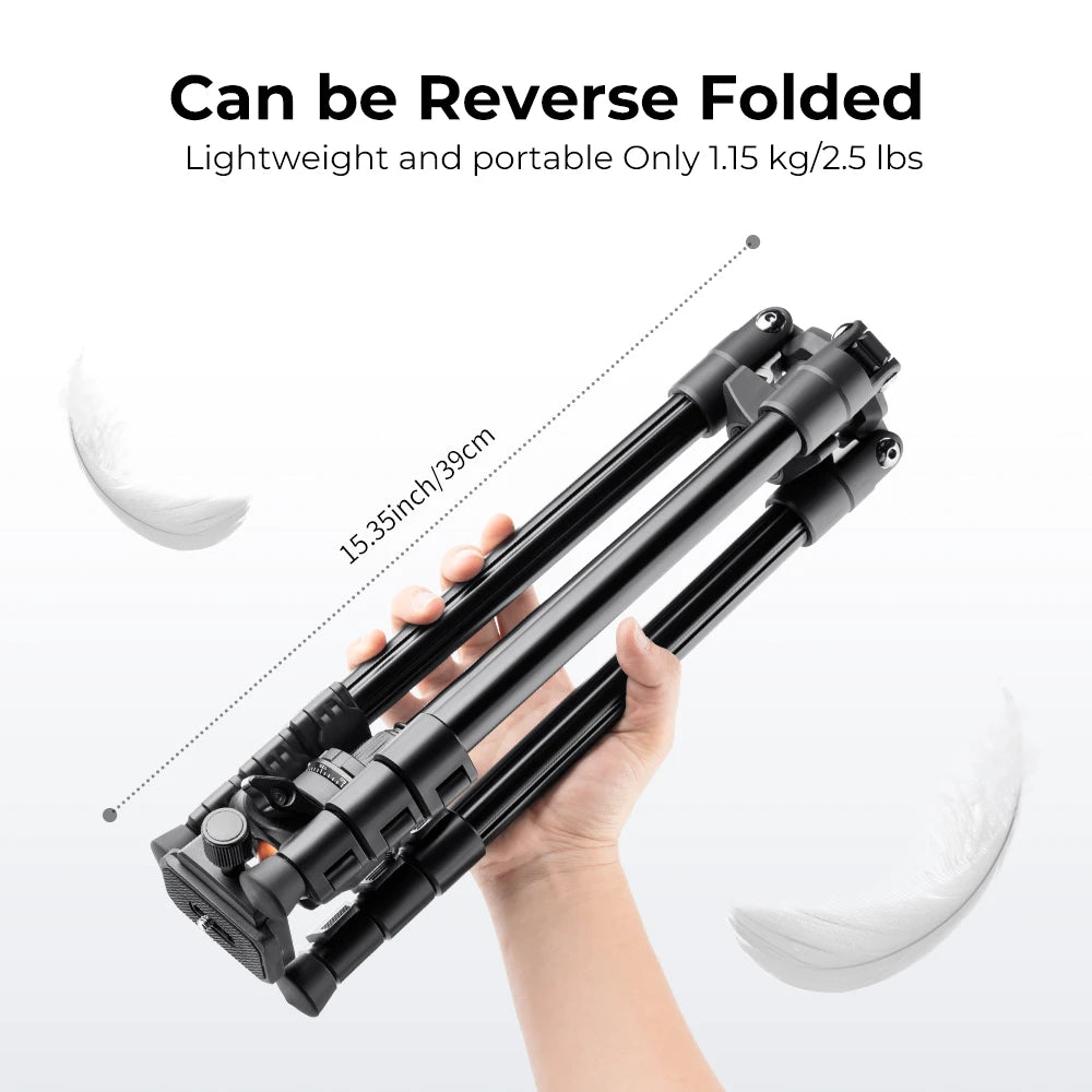 K&F Concept Compact Travel Tripod with Quick Release & 360° Rotating Ball Head