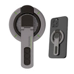 Phone holder with magnetic attachment on a white background