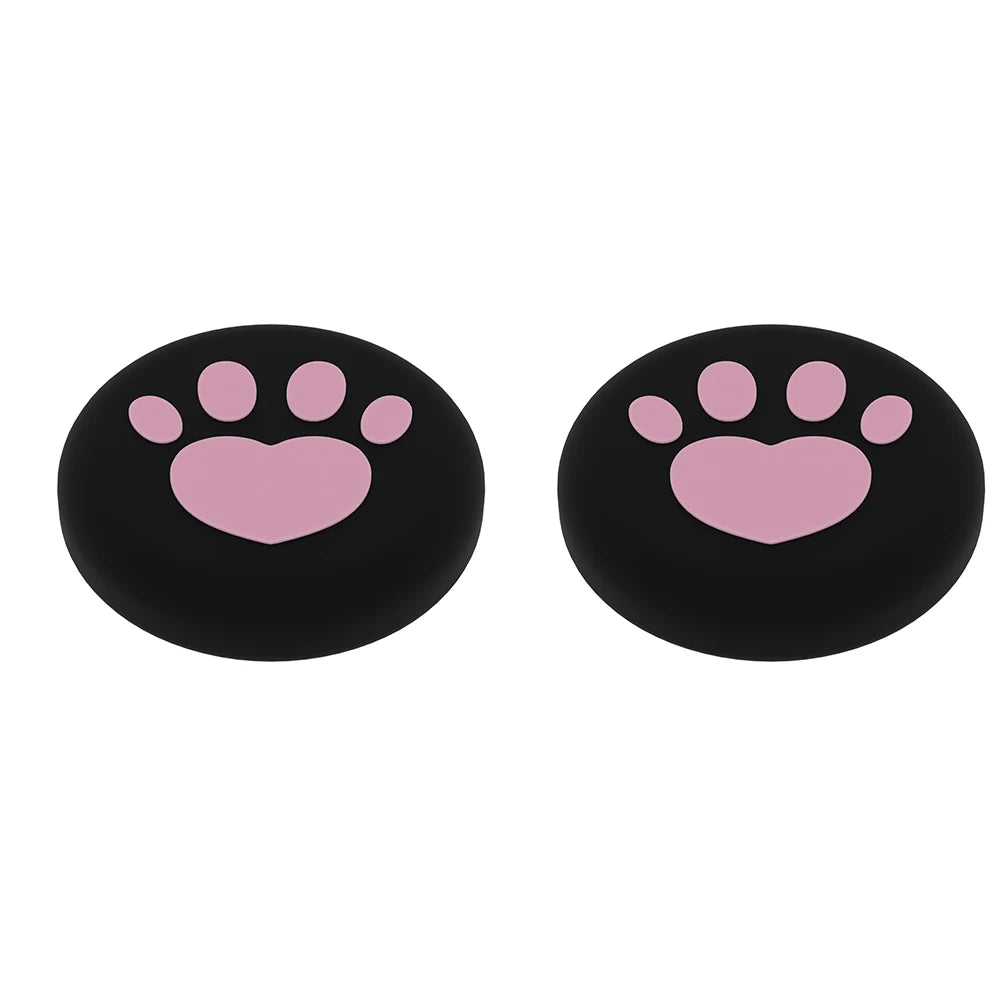2-Pack Soft Silicone Cute Cat Thumbstick Grips for Nintendo Switch 2 Joy-Con Controllers