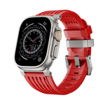Perforated Silicone Band with Sweat-Wicking Ventilation for Apple Watch
