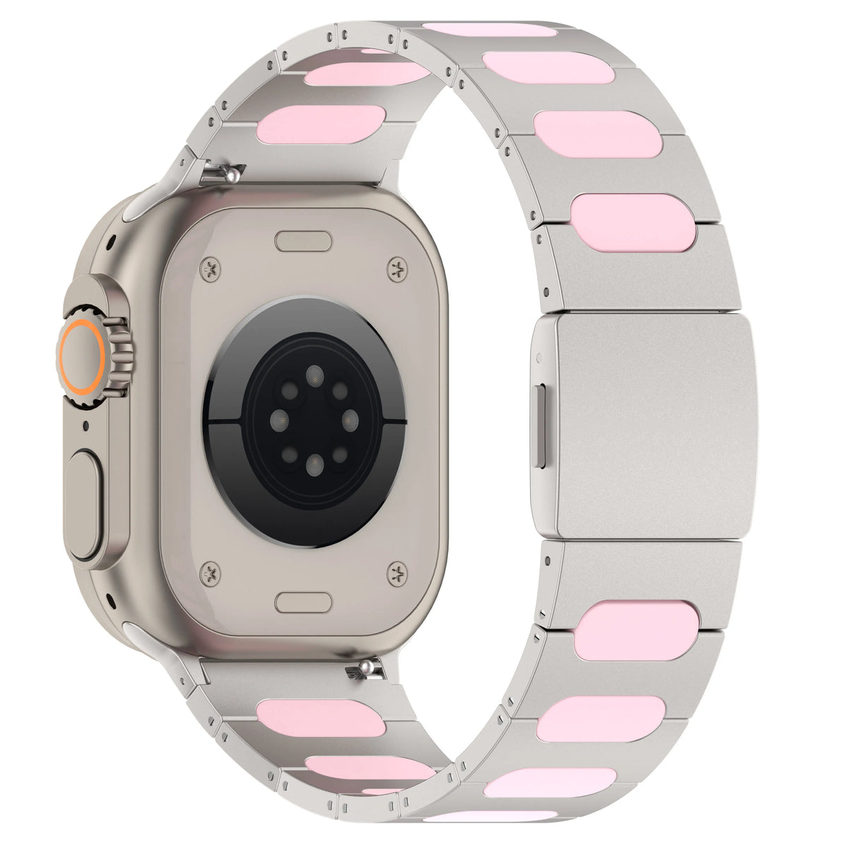 Metal and Silicone Hybrid Bracelet for Apple Watch