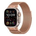 Elegant Mechanical Milanese Loop Strap with Apple Watch