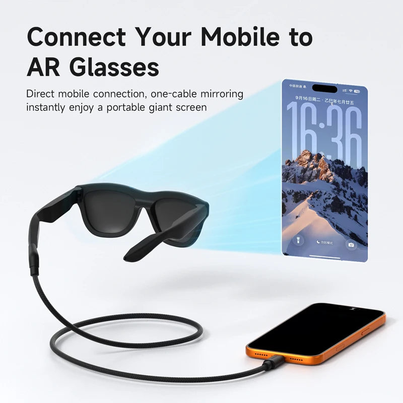 Hagibis 4K60Hz USB-C Power and Data Cable for Smart Glasses