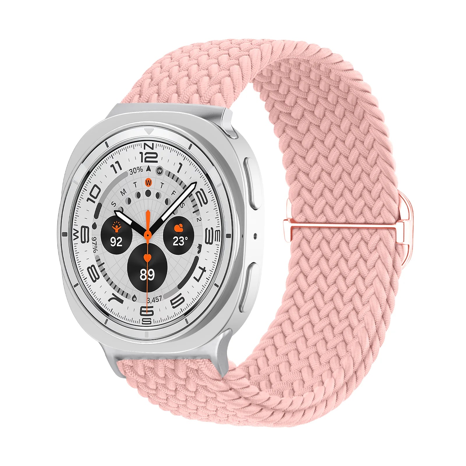 Adjustable Braided Nylon Bracelet for Samsung Galaxy Watch 8 / Galaxy Watch 8 Classic