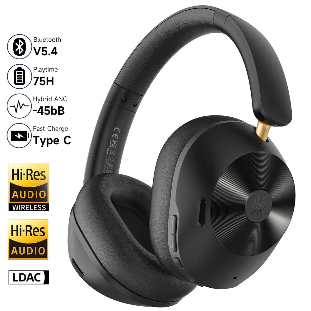 OneOdio A5 Bluetooth 5.4 Headphones with 43dB Hybrid Active Noise Cancelling