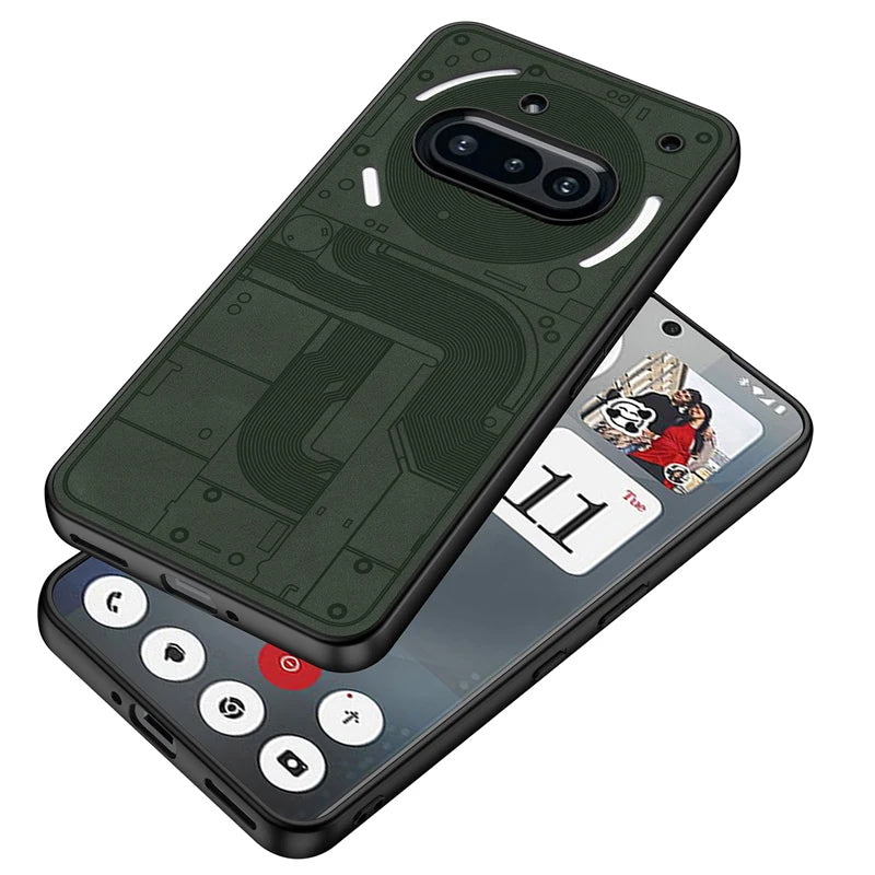 Matte PU Leather & Silicone Case for Nothing Phone 3a / 3a Pro