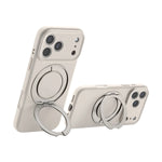 Liquid Silicone MagSafe Case with Rotating Ring Holder for iPhone 17 Series