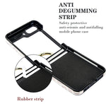 Matte Leather Ring Holder Case for Samsung Galaxy Z Flip 5