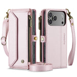 Leather Crossbody Wallet Case with Removable Shoulder Strap for iPhone 18 Series