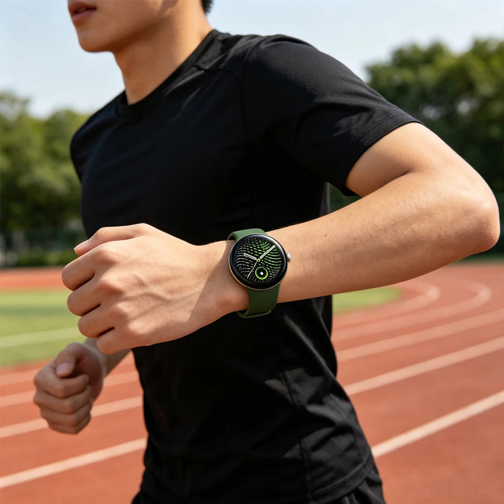 Silicone Quick-Release Watch Band with 8-Shape Anchor for Google Pixel Watch 3