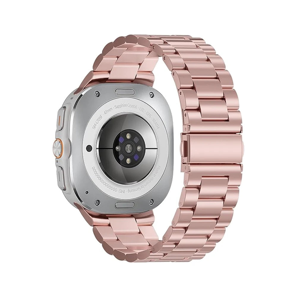 Stainless Steel Link Bracelet Band with Removable Links for Samsung Galaxy Watch Ultra 2