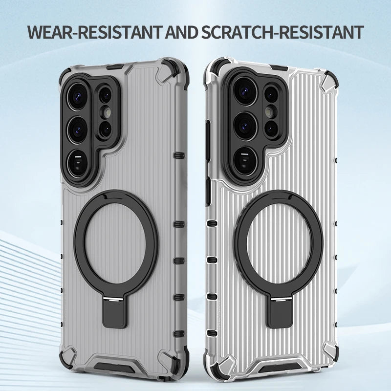 Stripe Pattern Magnetic Stand Case for Samsung Galaxy S26 Series