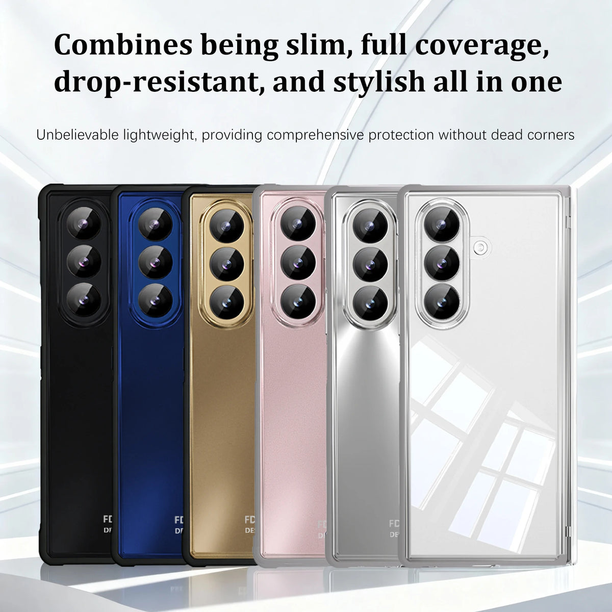 Samsung Galaxy Z Fold 7 Transparent TPU Case with Screen Protector
