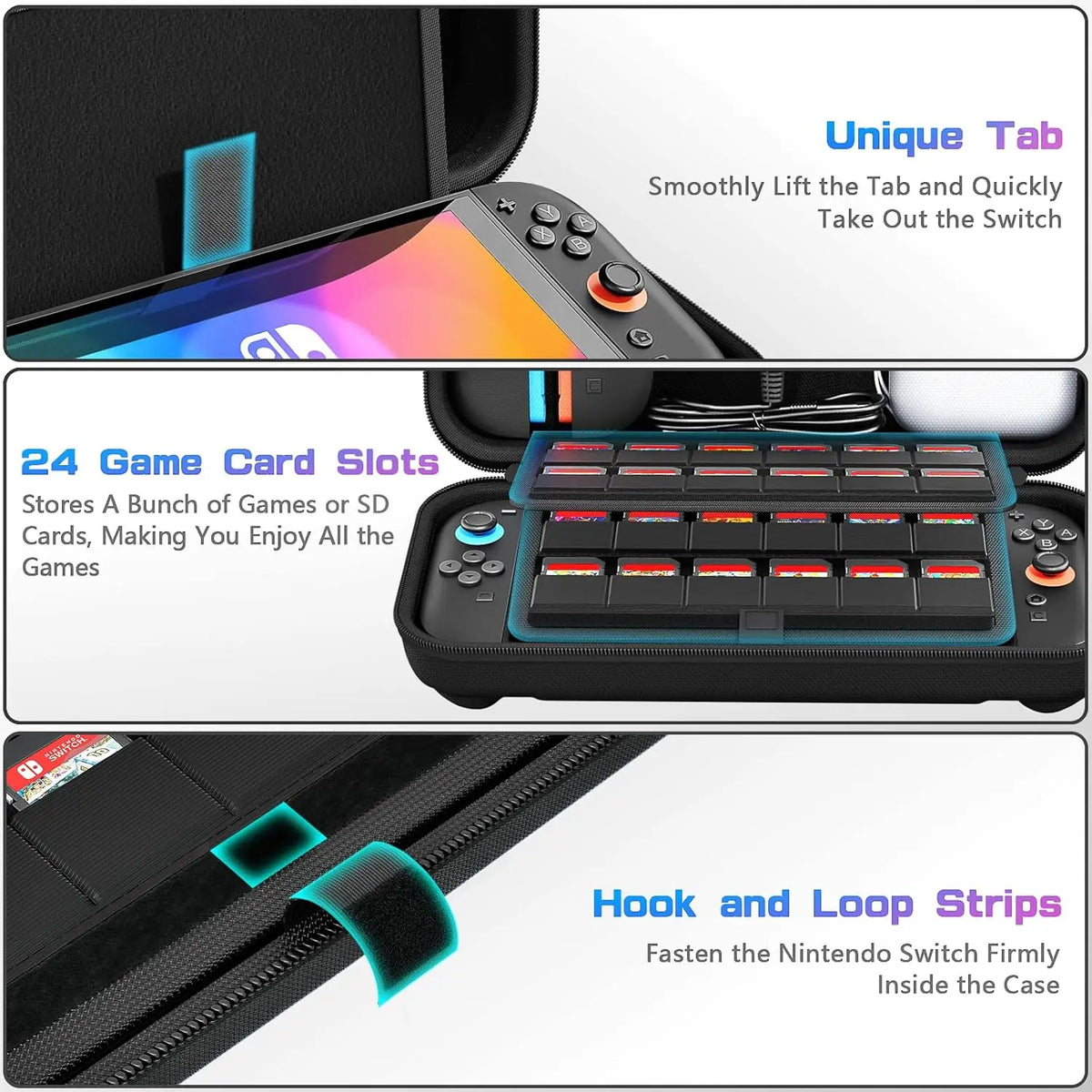 24-Game Cartridge Carrying Case For Nintendo Switch 2