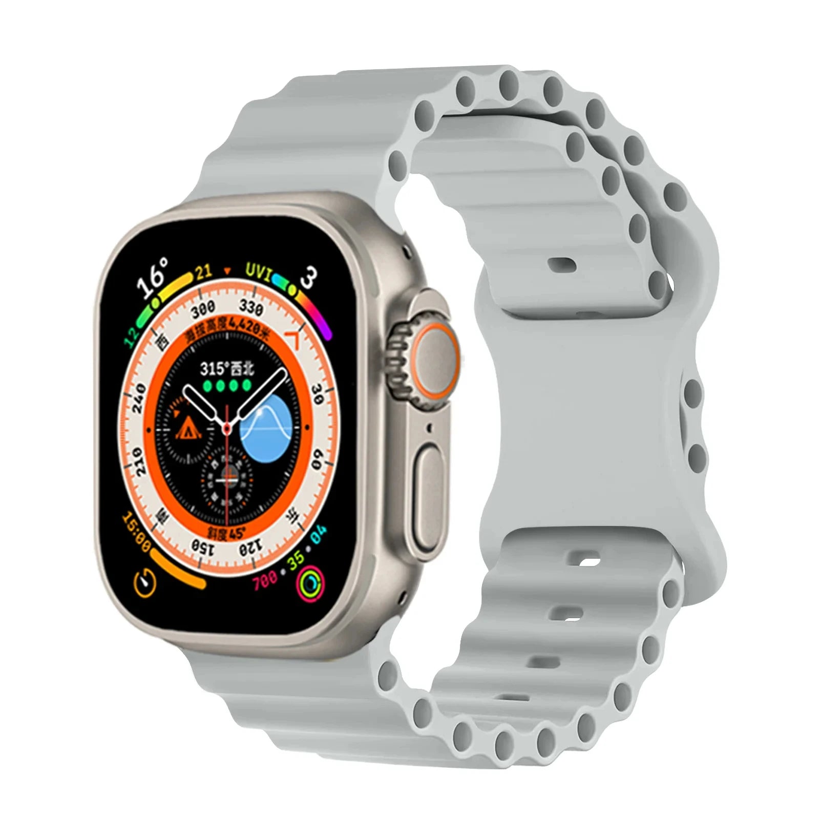 Durable Silicone Ocean Strap for Apple Watch