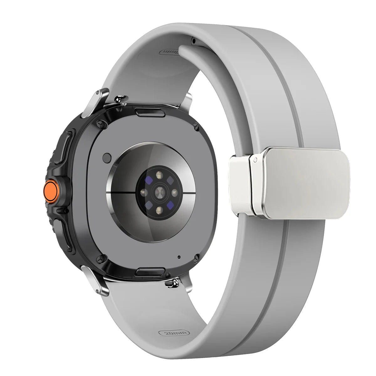 Silicone Magnetic Buckle Strap for Samsung Galaxy Watch 8 /  Galaxy Watch 8 Classic