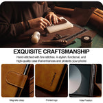 Samsung Galaxy Z Fold 7 Slim Leather Wallet Case with Kickstand