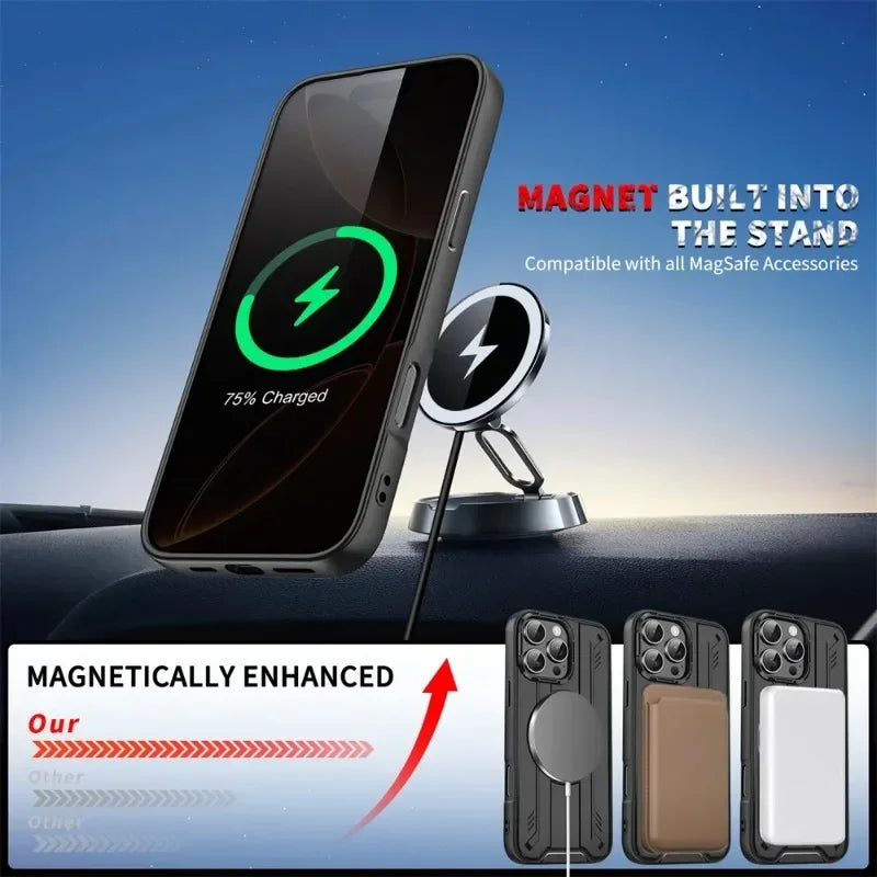 Heavy-Duty Armor MagSafe Phone Case for iPhone 16 Series
