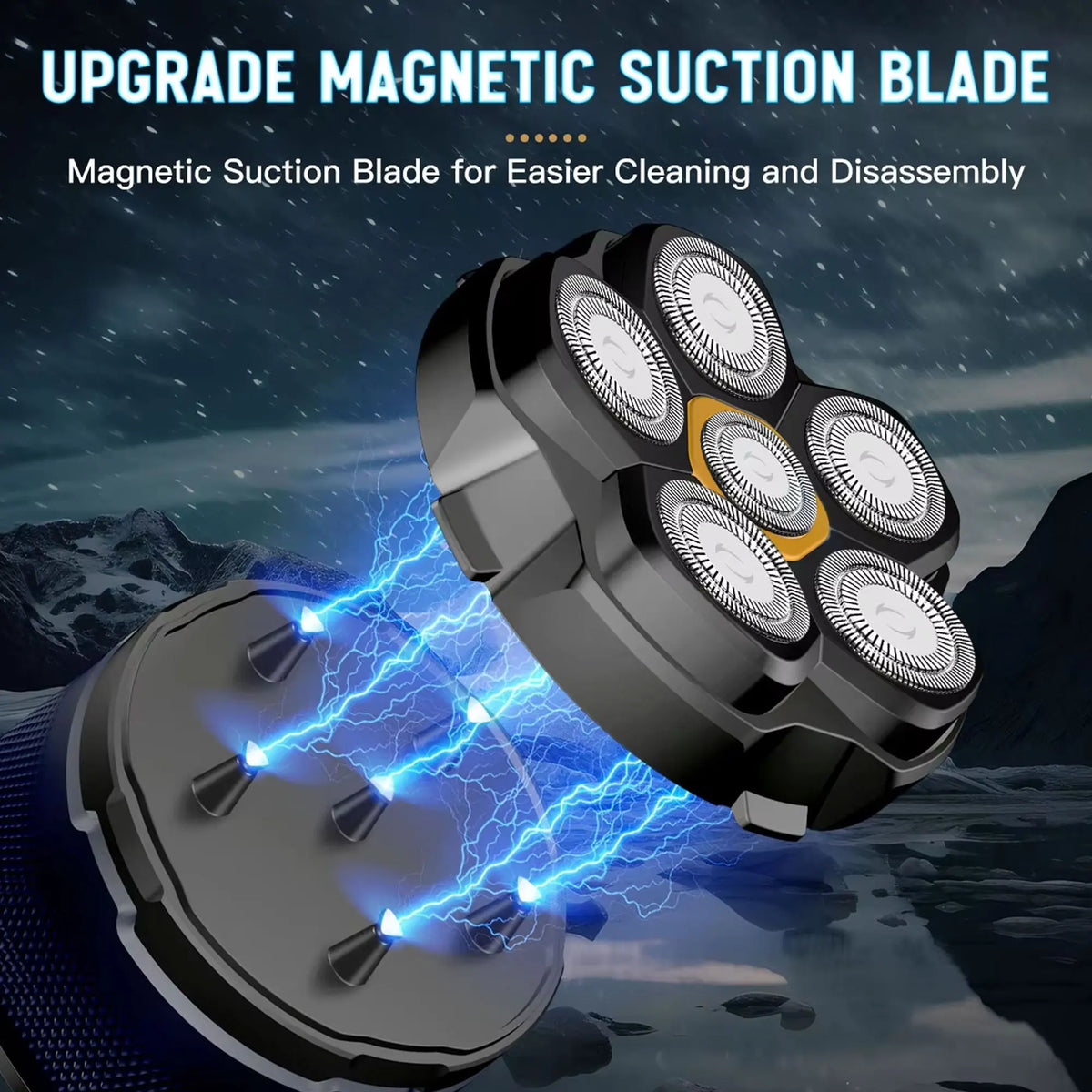 Solimpia 6-Blade IPX6 Washable Electric Shaver