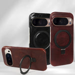 Premium Leather Case with Invisible Foldable Stand for Google Pixel 9 Series