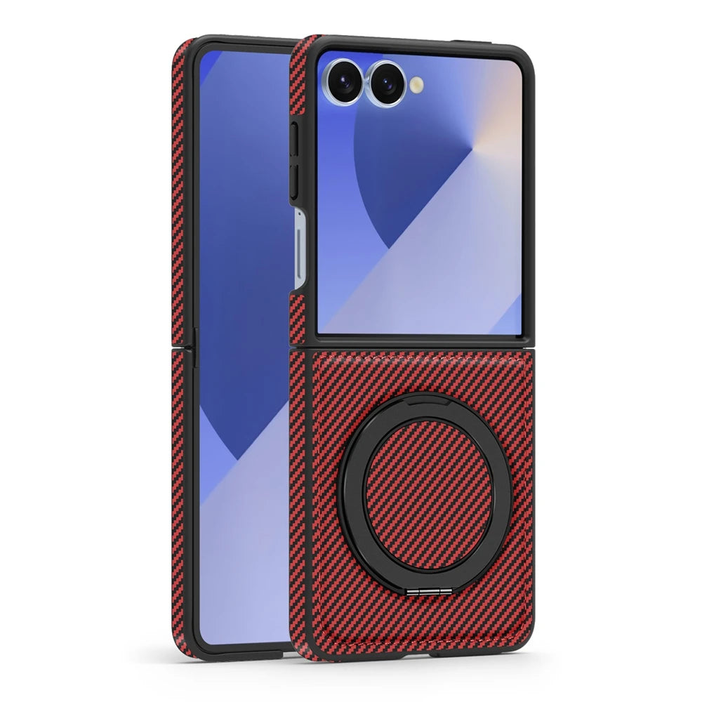 Samsung Galaxy Z Flip 7 Magnetic Phone Case with Built-in Ring Kickstand