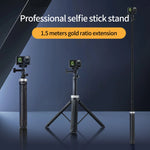 TELESIN 360° Rotating Foldable Selfie Stick Tripod for Action Cameras